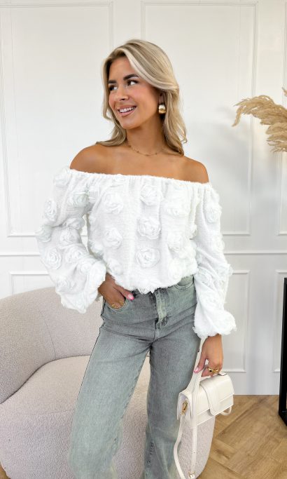 Jailey rozen top off white