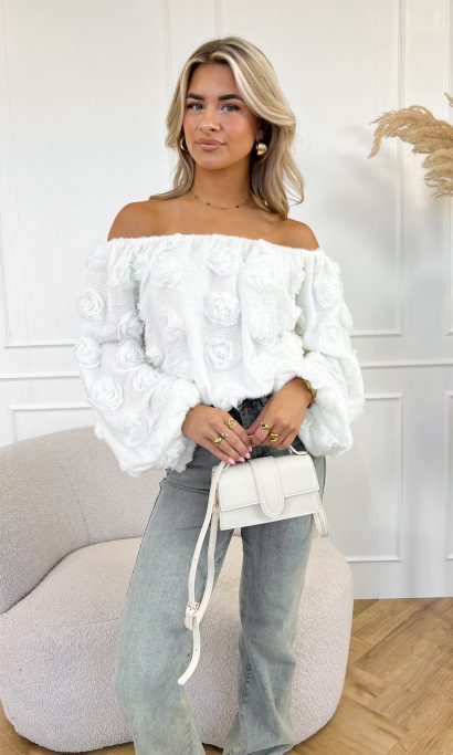 Jailey rozen top off white