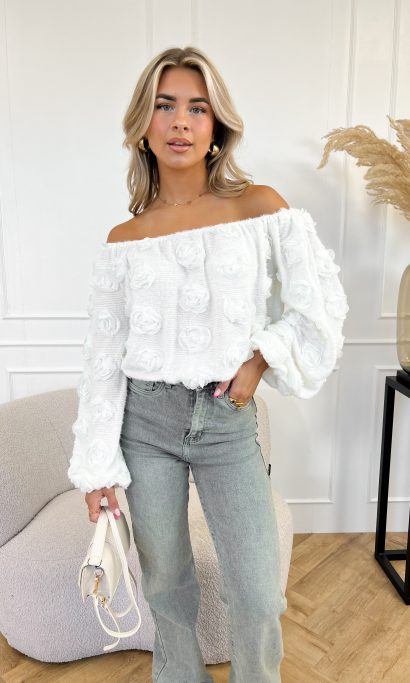 Jailey rozen top off white