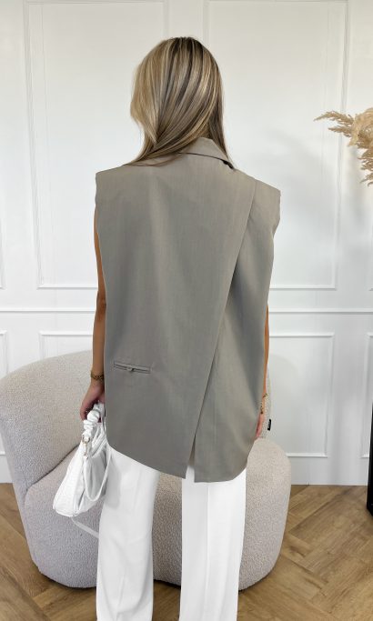 Nika gilet taupe