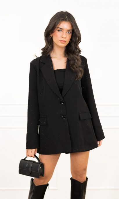 Ellen strik blazer zwart