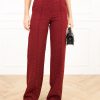 Miley strass pantalon bordeaux