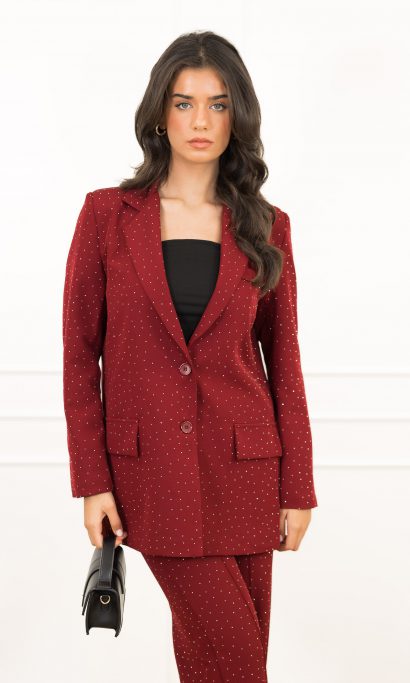 Miley strass blazer bordeaux