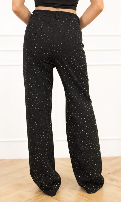 Miley strass pantalon zwart