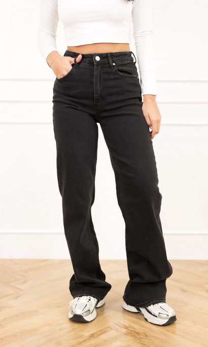 Faye wide leg tall jeans zwart