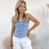 Lieva denim top blauw