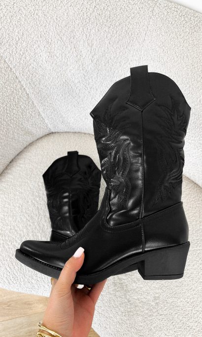 Monica western boots zwart