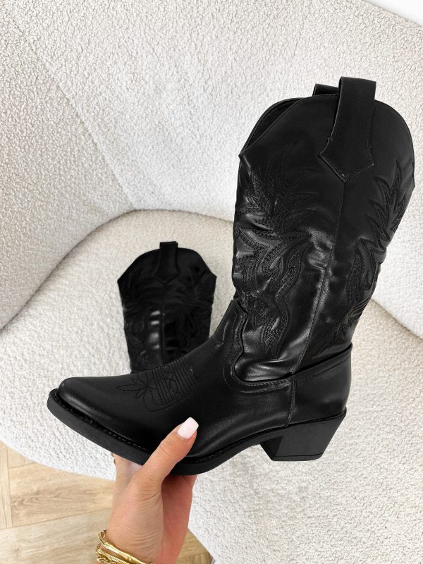 Monica western boots zwart