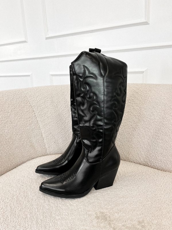 Siska western boots zwart