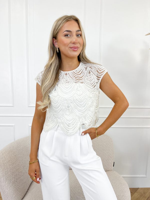 Lily top off white