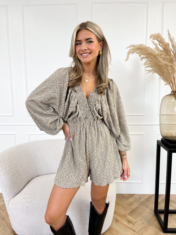 Rowie playsuit taupe