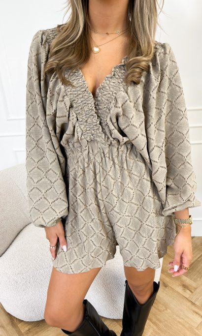 Rowie playsuit taupe