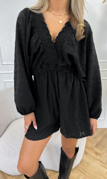 Rowie playsuit zwart