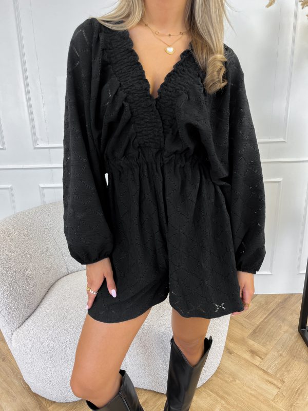 Rowie playsuit zwart