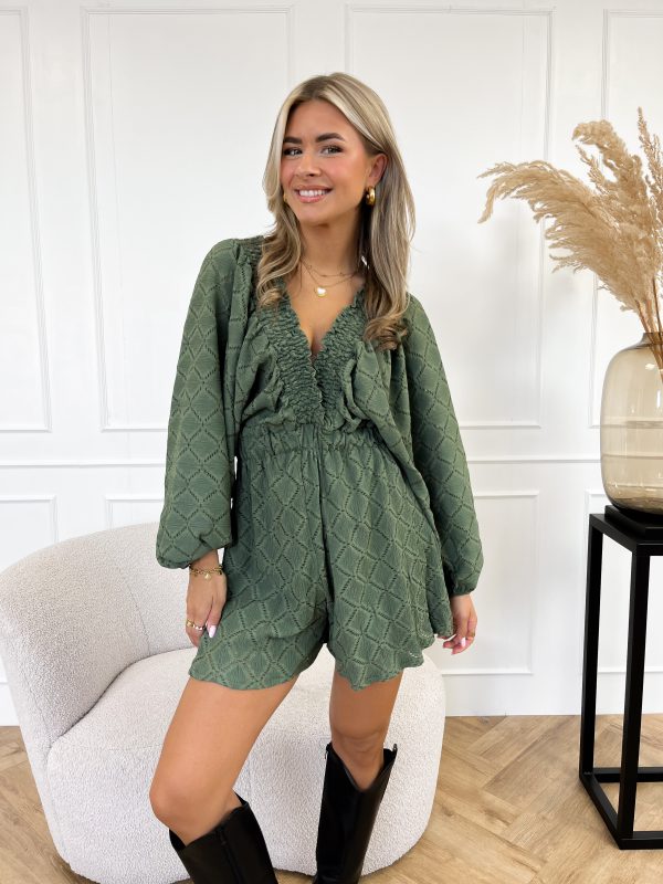 Rowie playsuit groen