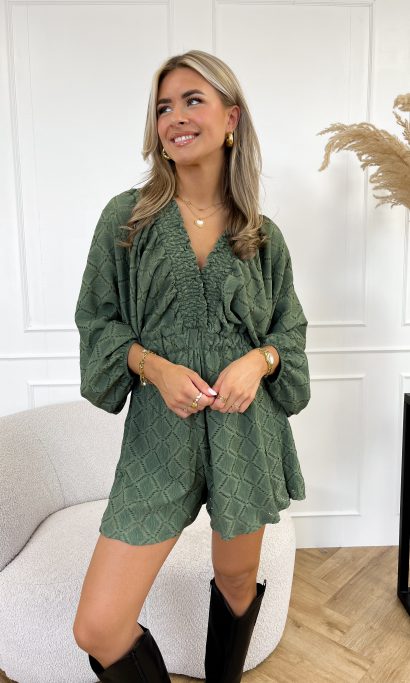 Rowie playsuit groen