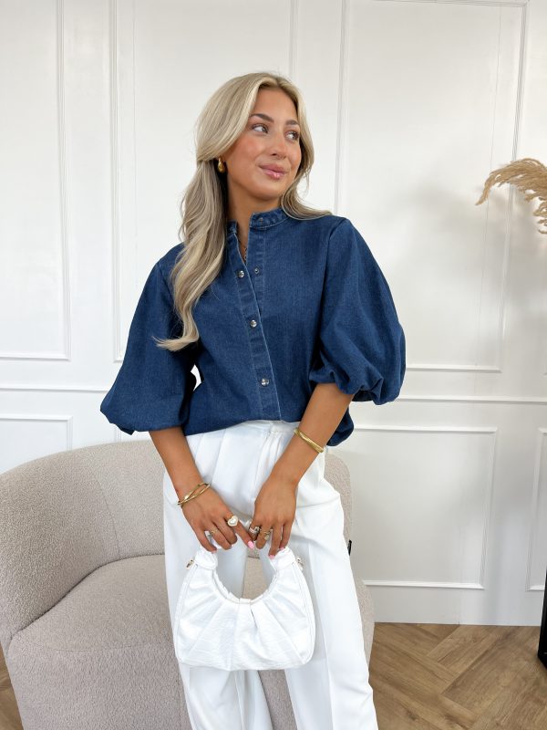 Elle spijkerblouse blauw