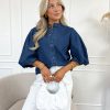 Elle spijkerblouse blauw