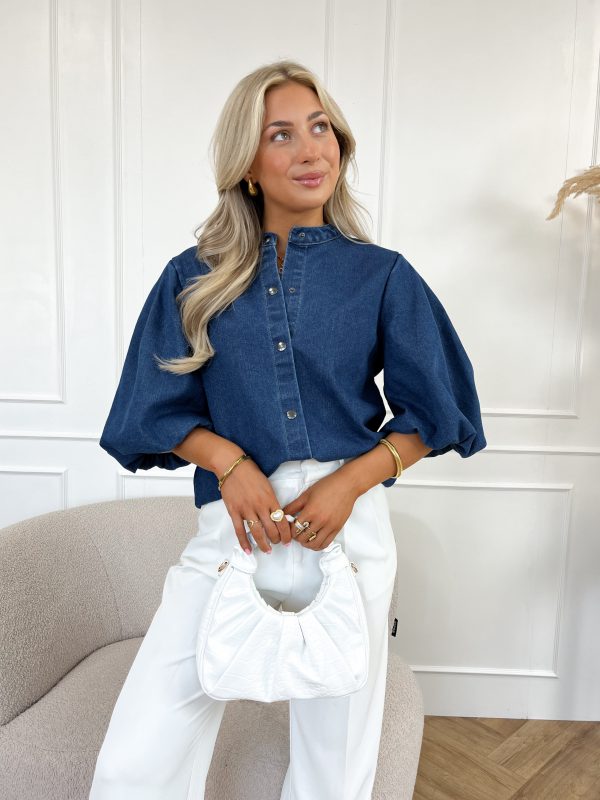 Elle spijkerblouse blauw