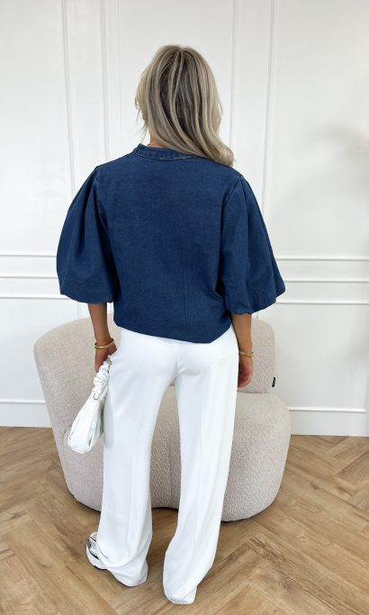 Elle spijkerblouse blauw