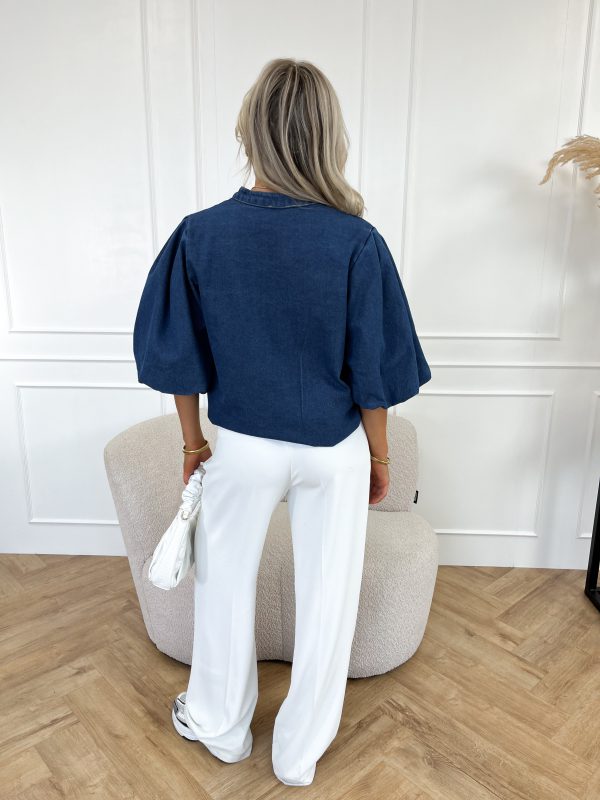 Elle spijkerblouse blauw