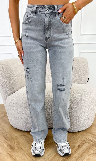 Jessa wide leg jeans grijs