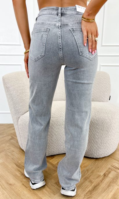 Jessa wide leg jeans grijs