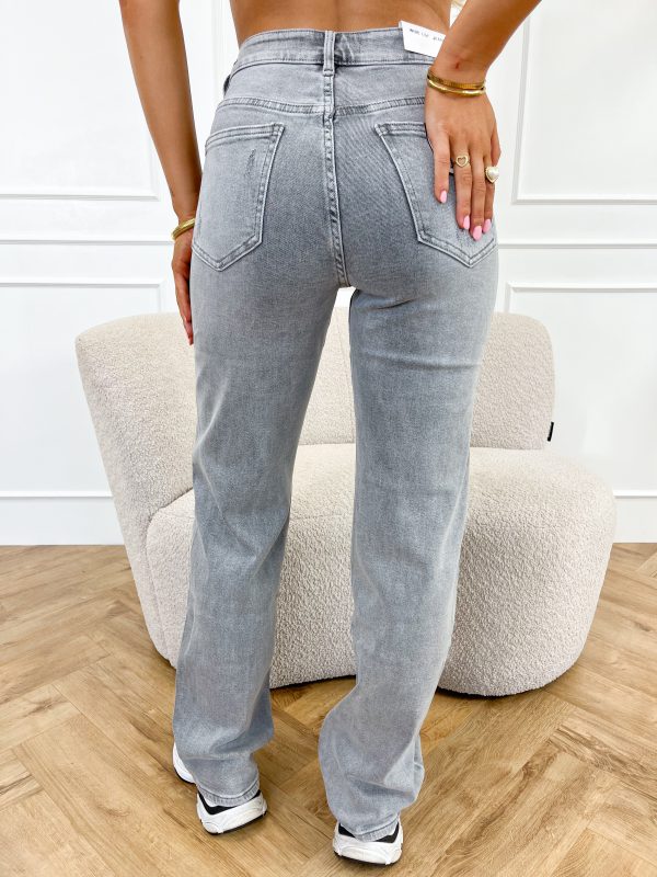 Jessa wide leg jeans grijs