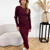 Evy set bordeaux rood