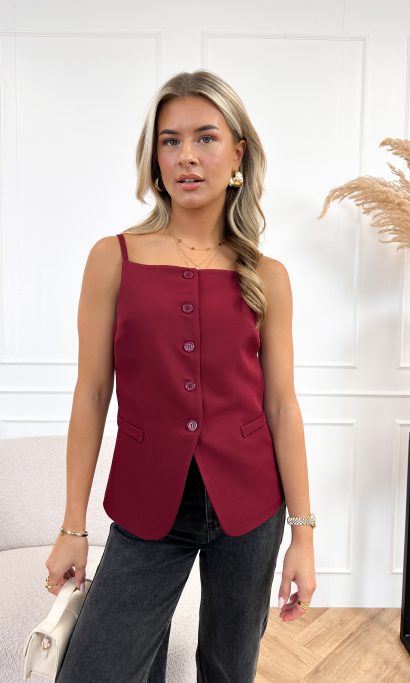 Niya gilet bordeaux rood