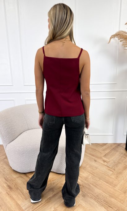 Niya gilet bordeaux rood