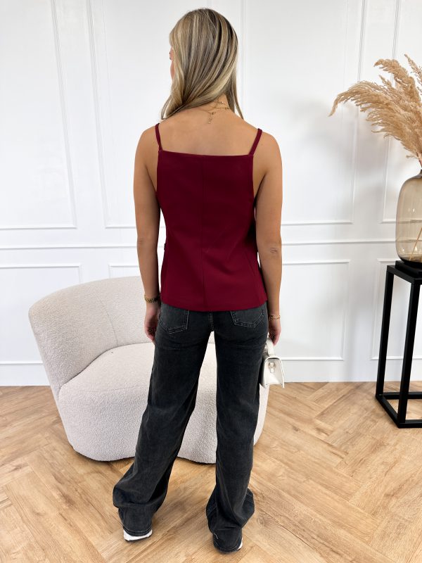 Niya gilet bordeaux rood