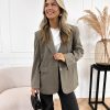 Julea strass blazer taupe