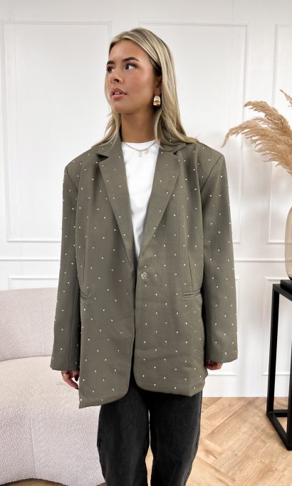 Marie strass blazer groen