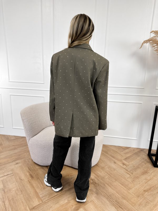 Marie strass blazer groen