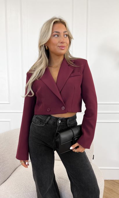 Mayra cropped blazer bordeaux