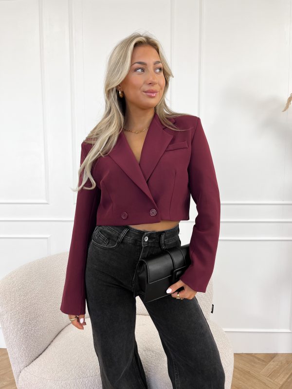 Mayra cropped blazer bordeaux