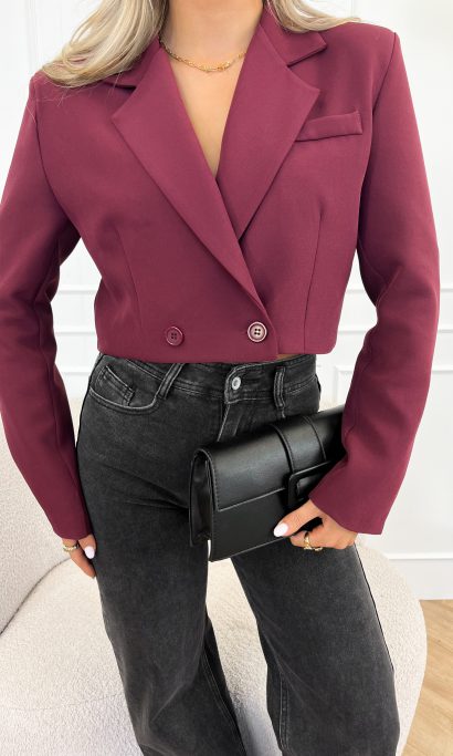 Mayra cropped blazer bordeaux