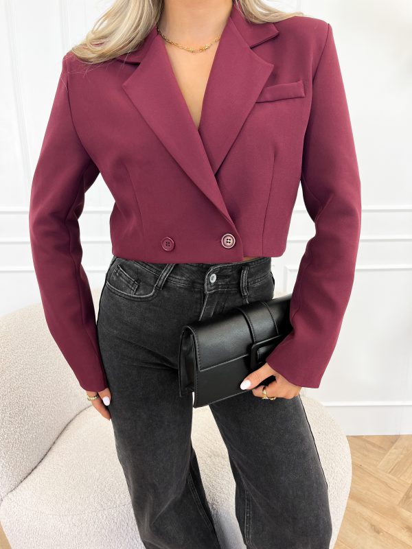 Mayra cropped blazer bordeaux