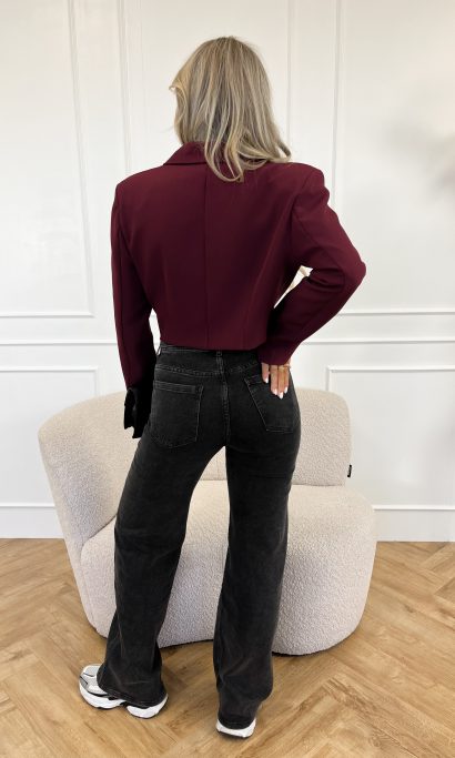 Mayra cropped blazer bordeaux