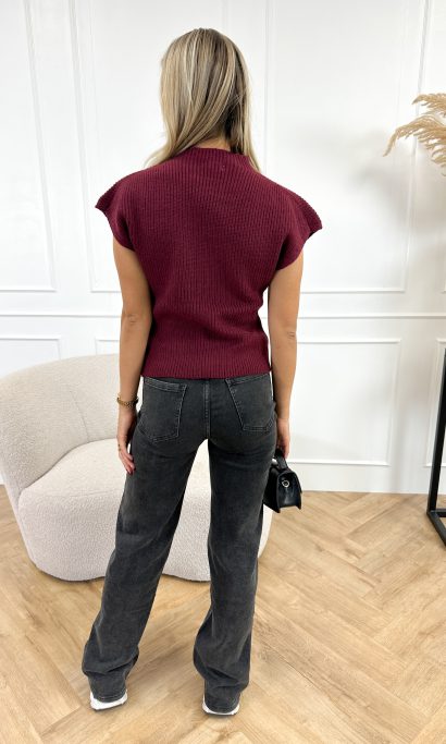 Xamira top bordeaux rood