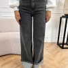 Gabi wide leg jeans donker grijs