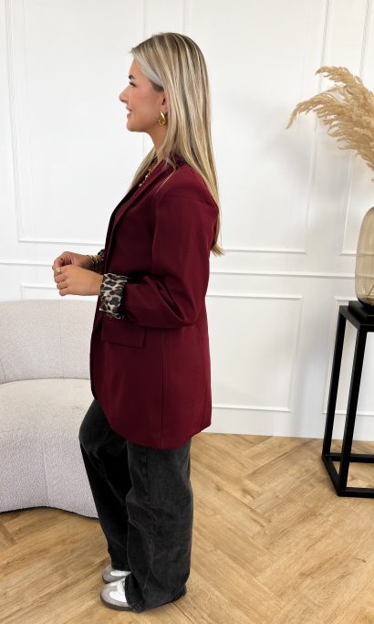 Nataly panter blazer bordeaux