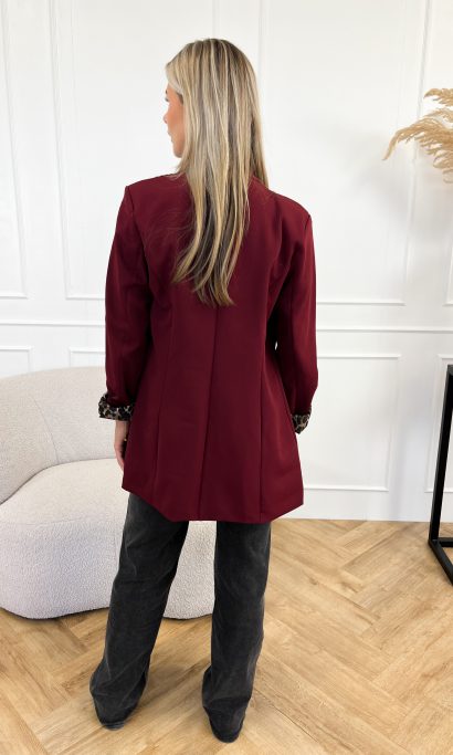 Nataly panter blazer bordeaux