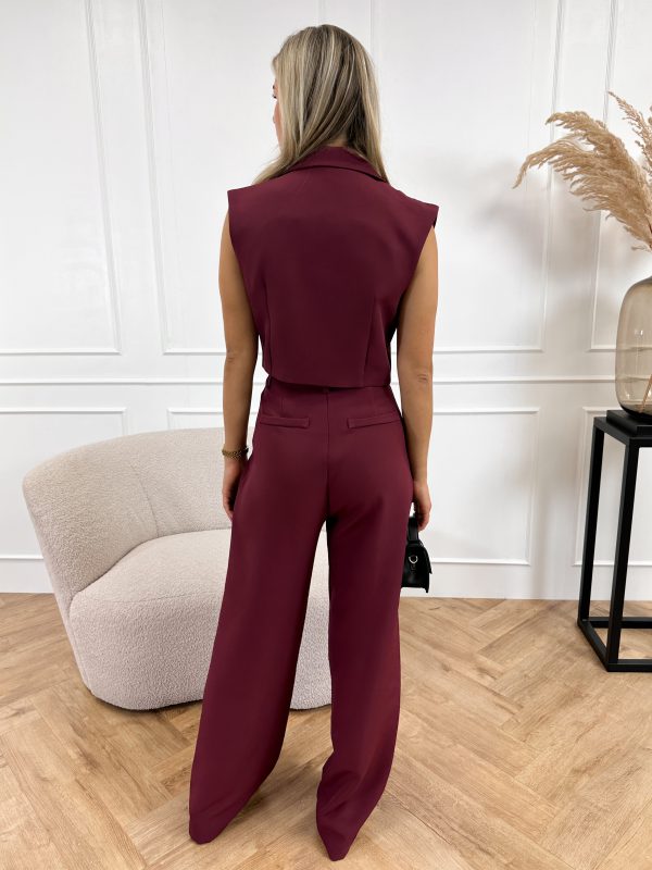 Mayra gilet bordeaux