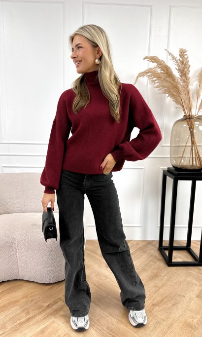 Annick trui bordeaux rood