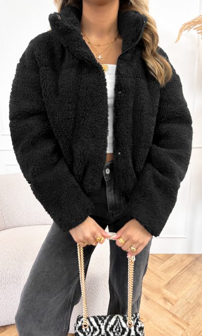 Livva teddy bomber zwart