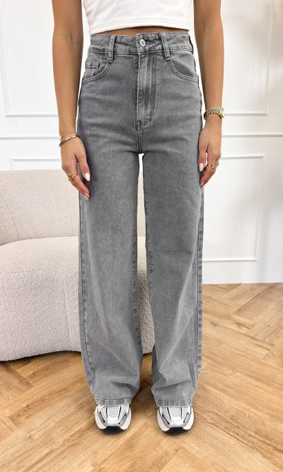 Djenna wide leg jeans grijs