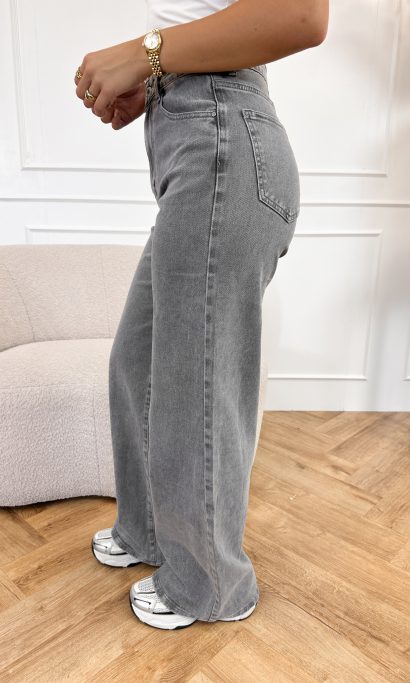 Djenna wide leg jeans grijs