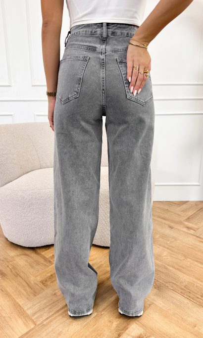 Djenna wide leg jeans grijs